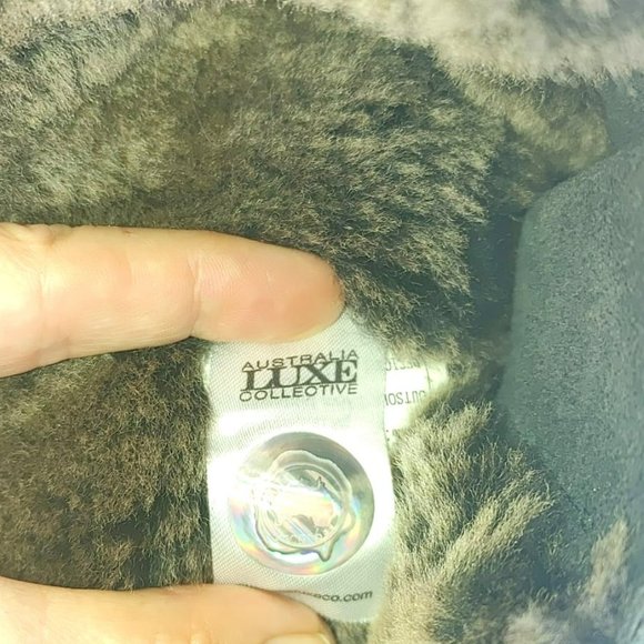 Australia Luxe Collective Distressed Machina Sheepskin Wedge Ugg Boots. 7 - Picture 9 of 10